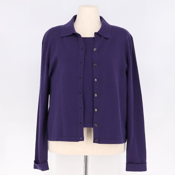 Hill Sweaters Hill 2pc 2 Ply Cashmere Knit Cardigan